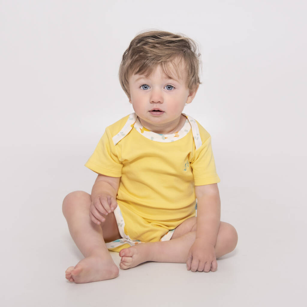 Little Ducks Pack Of Two Baby Vests In Organic Cotton, 1 of 5