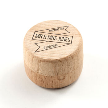 Personalised Couple's Wedding Ring Box, 4 of 5