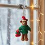 Handmade Felt Claus The Christmas Bear, thumbnail 4 of 4