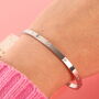 Minimalist Silver Polaris Guiding Heart Bangle Bracelet, thumbnail 5 of 11