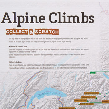 Scratch Off Alpine Climbs Print, 4 of 5