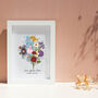 Hand Illustrated Family Birth Flower Bouquet Art Print, thumbnail 7 of 11