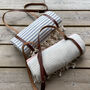 Personalised Beach Towel, Leather Carrier Strap, thumbnail 3 of 7