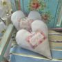 Personalised Ditsy Linen Name Heart, thumbnail 4 of 10