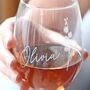 Personalised Birth Flower Wine Glass, thumbnail 3 of 5