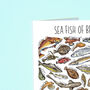 Sea Fish Of Britain Greeting Card, thumbnail 4 of 7