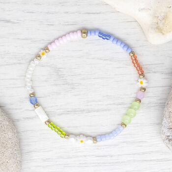 Blossom Flower Beaded Friendship Bracelet, 2 of 3