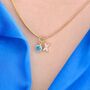 Gold Sparkle Kiss Birthstone Necklace, thumbnail 1 of 8