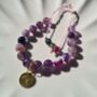 Amethyst Astrology Adjustable Crystal Bracelet, thumbnail 5 of 7