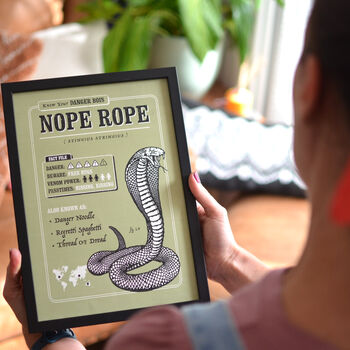 Funny Snake Art Print Snake Fact File, 5 of 5
