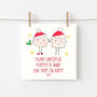 Merry Christmas Mummy And Daddy From Bump, thumbnail 1 of 4
