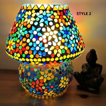 Mosaic Glass Table Lamp Beautifully Hand Made, 2 of 8