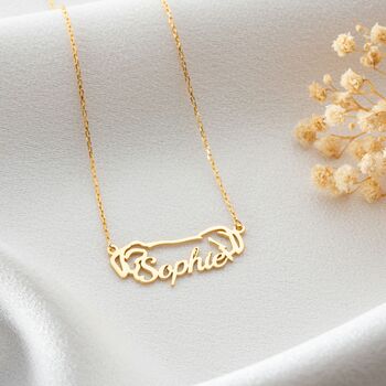 Dog Ear Name Necklace, 8 of 11