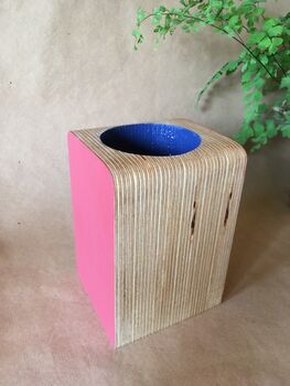 Plywood Plant Pot Layered Wooden Indoor Planter, 4 of 4