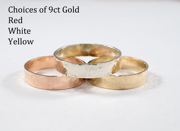 Bark Effect Rings In 9ct Yellow Eco Gold, 4 of 6
