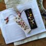 Hand Embroidered Flower On Linen Bookmark, thumbnail 3 of 11