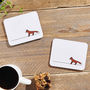 Fox Coasters, Set Of Two, thumbnail 1 of 4