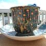 Large Cup And Saucer In William Morris Woodpecker Design, thumbnail 3 of 12