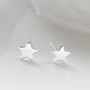 Tiny Star Silver Stud Earrings, thumbnail 1 of 2
