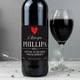 Personalised Heart Red Wine, thumbnail 1 of 4