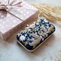 Meena Navy Blue Silk Embroidered Clutch, thumbnail 3 of 4