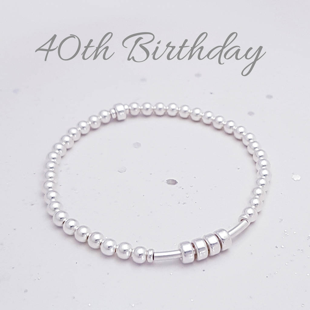40th Milestone Birthday Bracelet, 1 of 7