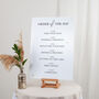 Moon And Stars Order Of The Day Wedding Sign, thumbnail 1 of 3