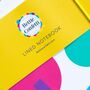 Rainbow Notebook |Elastic Enclosure |Confetti Pattern, thumbnail 3 of 7