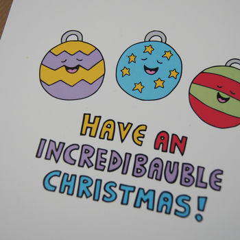 Pun Christmas Card Baubles, 2 of 3