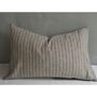 Charcoal Stripe Linen Scatter Cushion, thumbnail 5 of 6