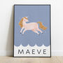 Personalised Children's Unicorn Print, thumbnail 3 of 4