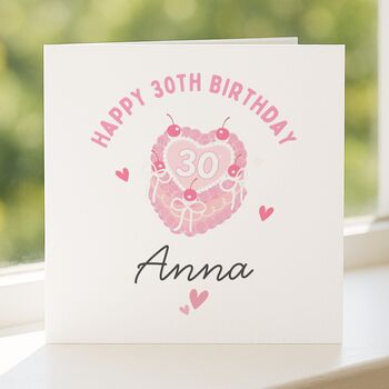 Personalised 30th Birthday Card For Daughter, Niece, 3 of 8