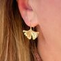 Ginkgo Leaf Statement Earrings, thumbnail 1 of 4