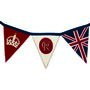 Union Jack Coronation Bunting In Hand Embroidered Wool, thumbnail 2 of 2