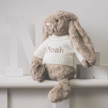 personalised bashful bunny