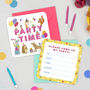 Animal Birthday Bunch Set Of Mini Party Invitations, thumbnail 6 of 6