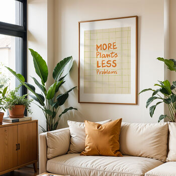 More Plants, Less Problems Typography Art Print, 2 of 3