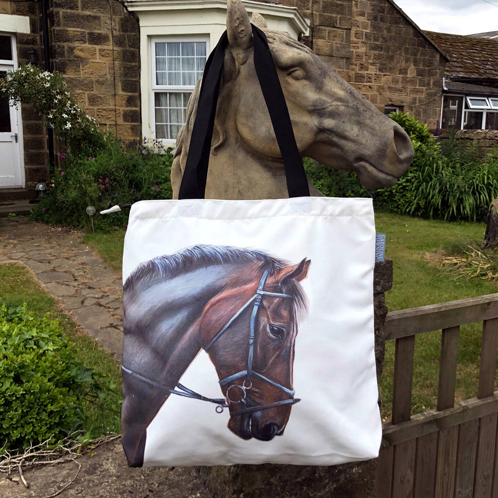Horse Tote Bag Grooming Bag Horse Presents By Caroline Towning Art