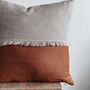 Frill Linen Cushion Cover Half Terracotta, thumbnail 5 of 5