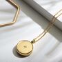 Personalised Round 18 K Gold Plated Locket With Diamond, thumbnail 1 of 12