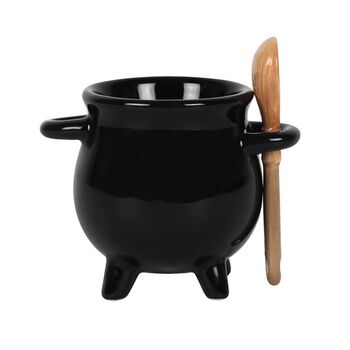 Cauldron Egg Cup With Broom Spoon, 2 of 4