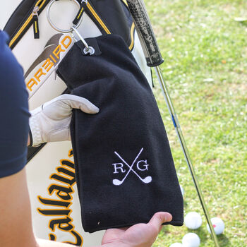 Personalised Golf Clubs Towel Accessories For Trolley, 4 of 5