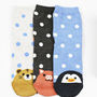Personalised Three Pairs Of Animal Socks In A Gift Box, thumbnail 3 of 6