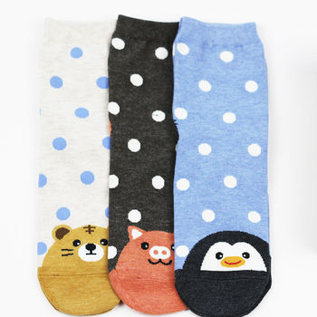 Personalised Three Pairs Of Animal Socks In A Gift Box By Studio Hop