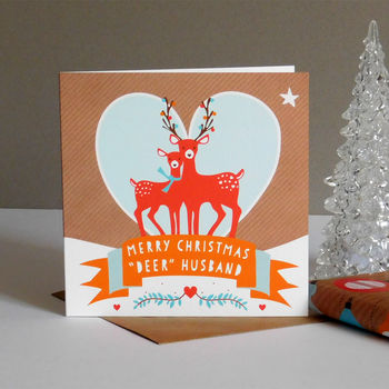 Deer Husband Christmas Card, 2 of 2