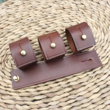 Set Of Mid Brown Leather Napkin Rings, 2 of 2
