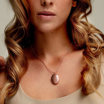 Four Photo Oval Locket – 18 K Rose Gold Plated, 5 of 9
