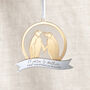 Metallic Mirror Penguin Couple Hanging Decoration, thumbnail 1 of 3