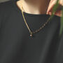 18k Gold Dual Chain Necklace With Ball Pendant, thumbnail 1 of 7