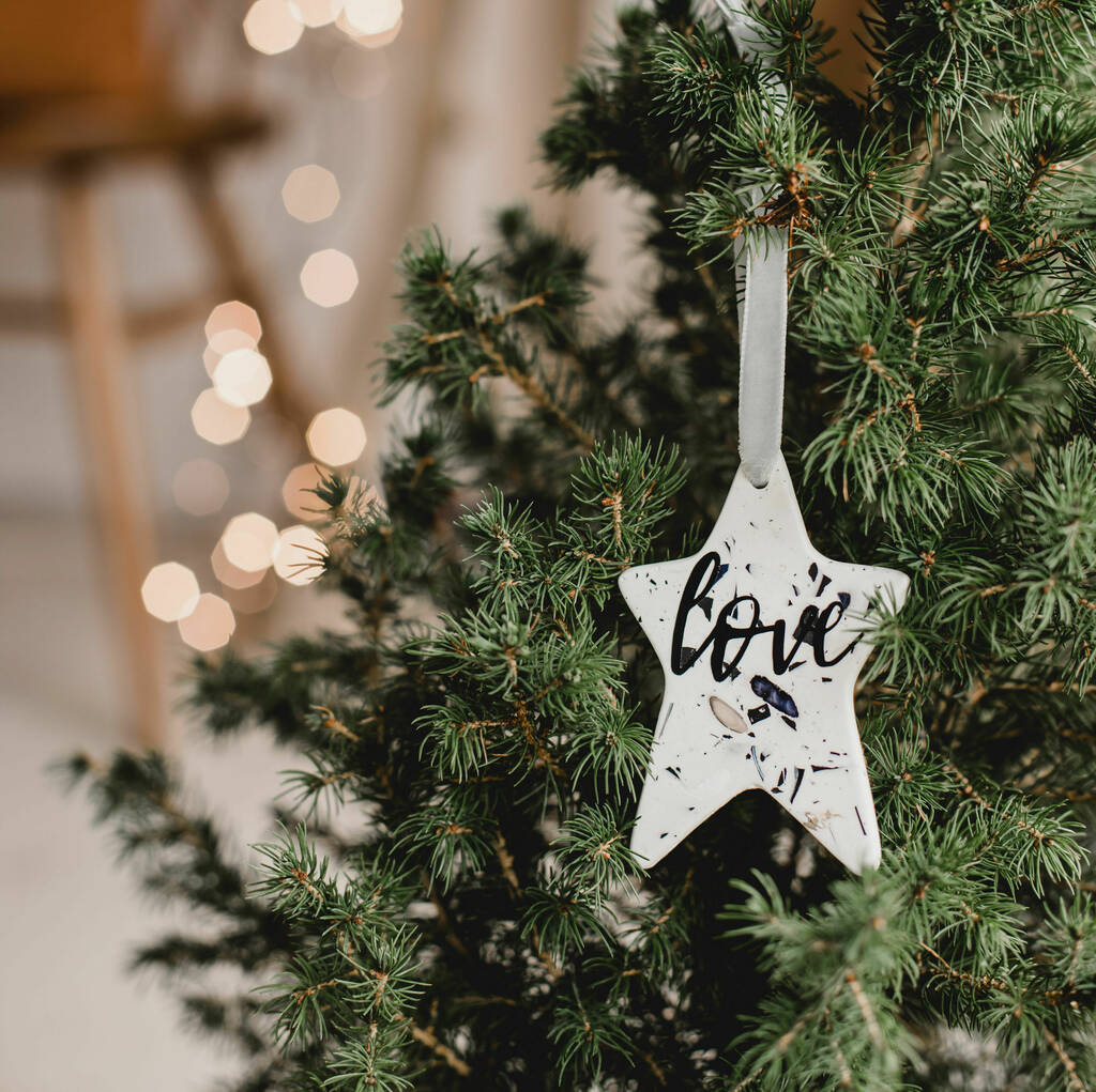 Love, Joy, Noel Star Christmas Ornament, 1 of 5